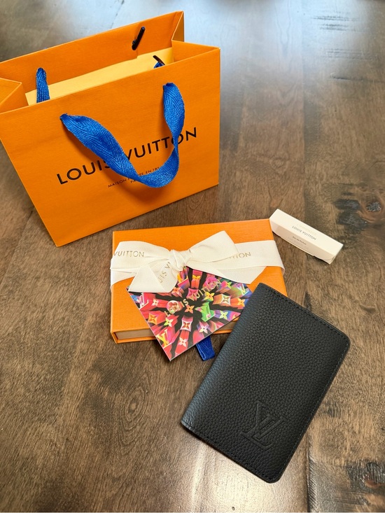 Louis Vuitton Other - Louis Vuitton Black Pebbled Leather Pocket Organizer